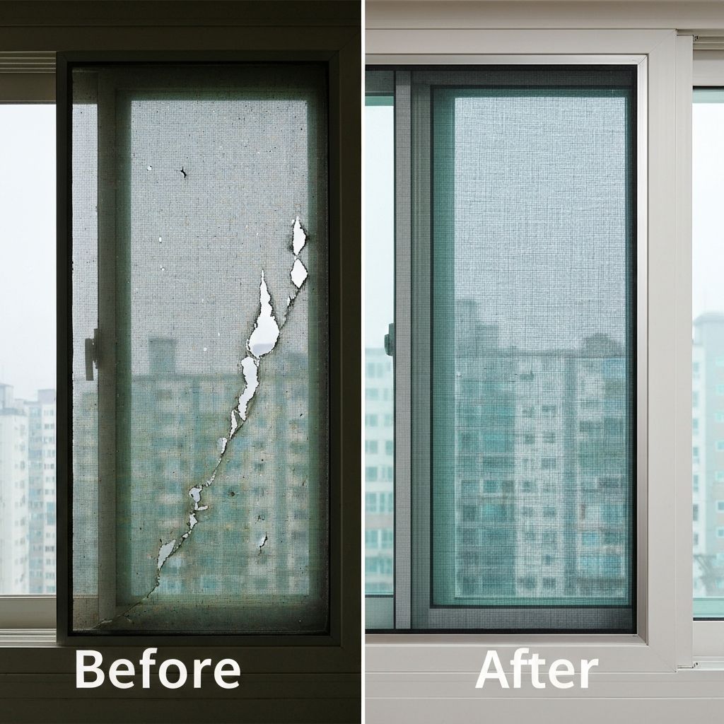 창틀 청소 & 수리